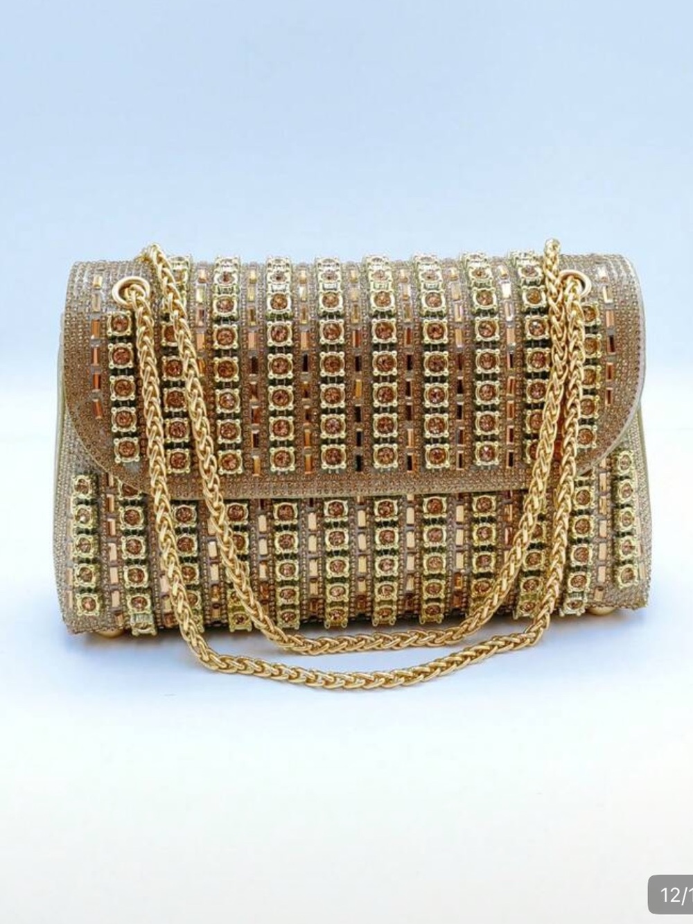 SHEIN gold embellished handbag